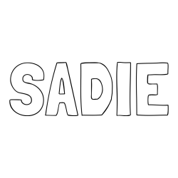SADIE Coloring Page
