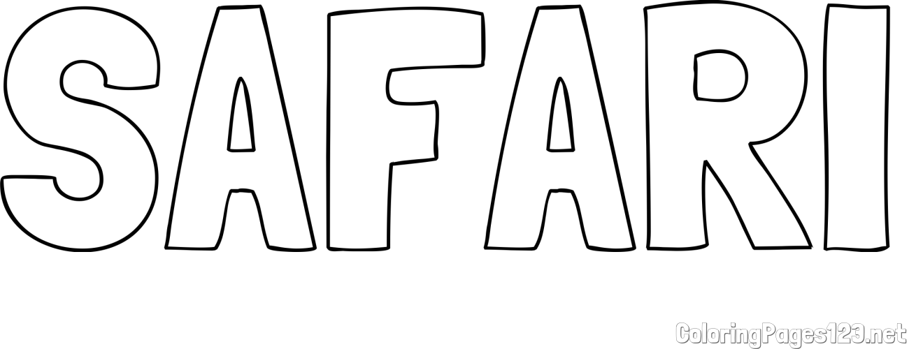 SAFARI Coloring Page