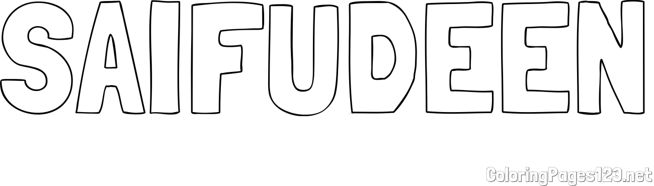 SAIFUDEEN Coloring Page