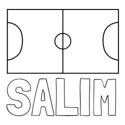 Online Created Coloring Page - SALIM Coloring Page and Simple Soccer Field Coloring Page