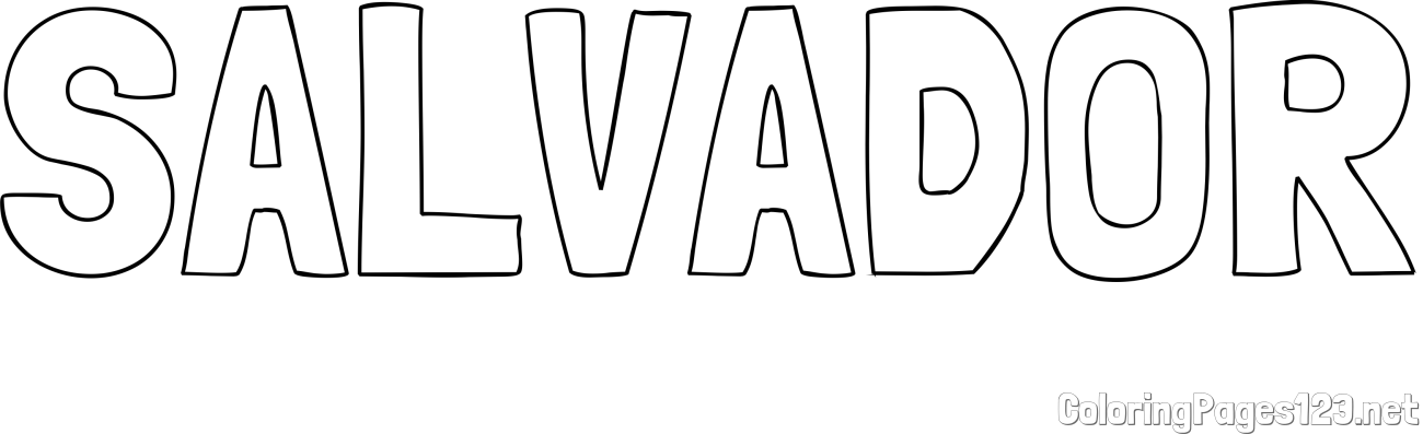 SALVADOR Coloring Page