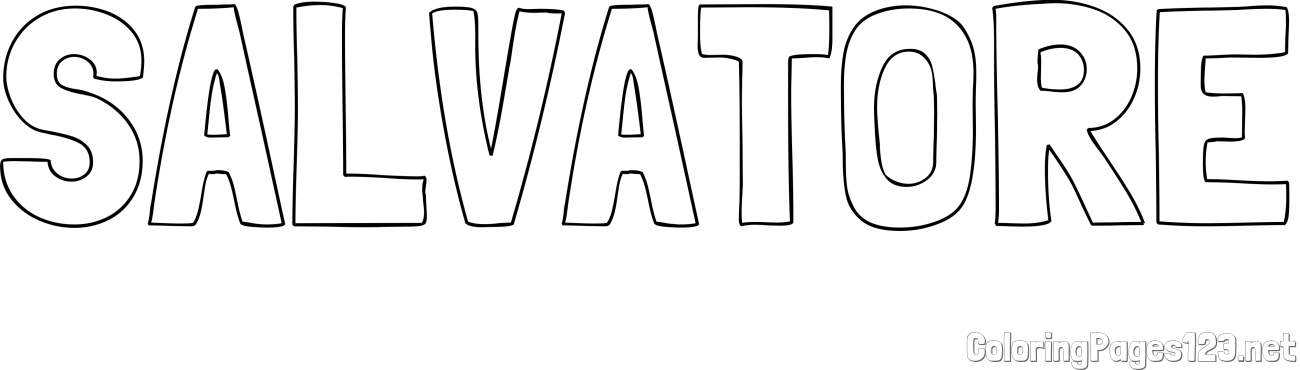 SALVATORE Coloring Page
