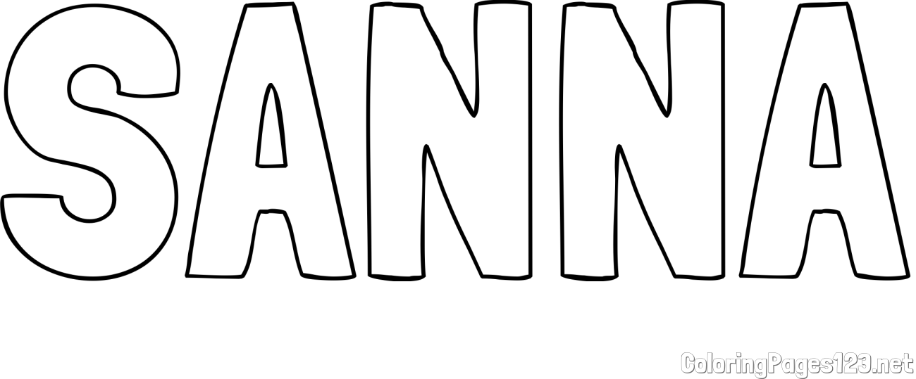 SANNA Coloring Page