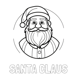Online Created Coloring Page - SANTA CLAUS Coloring Page alongside Cheerful Santa Claus Coloring Page for Kids