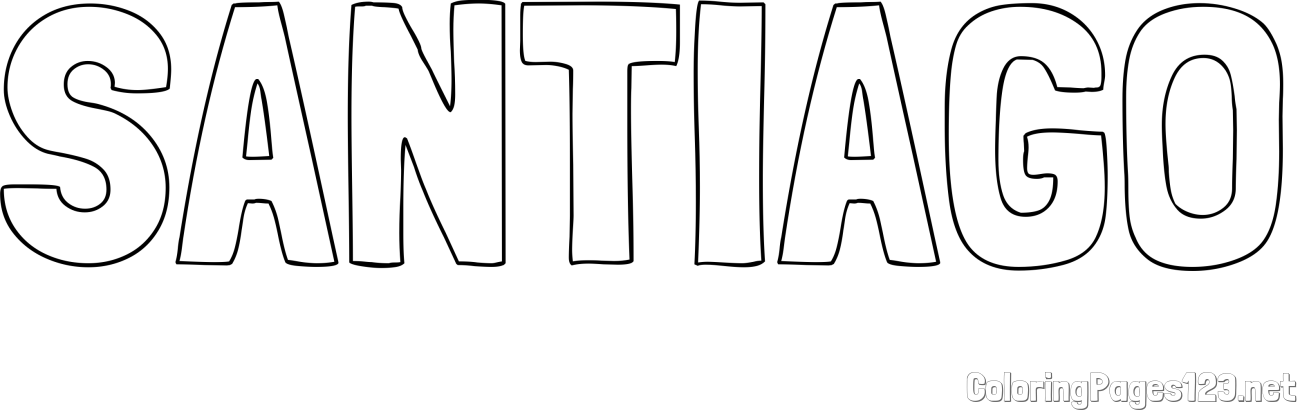 SANTIAGO Coloring Page