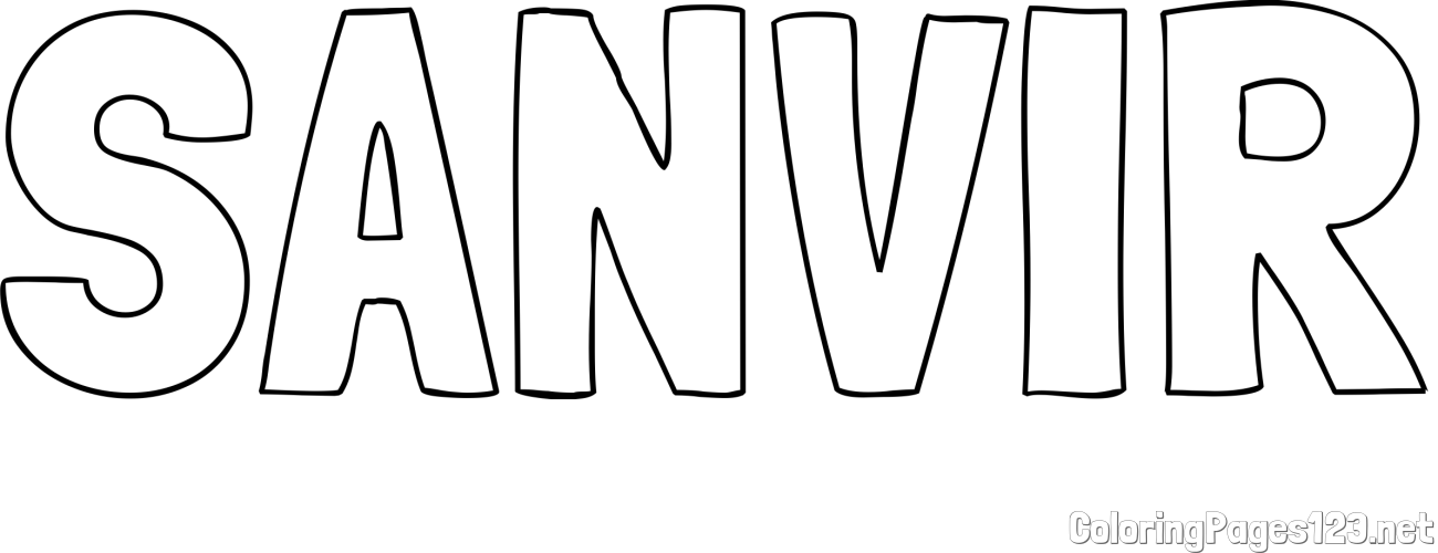 SANVIR Coloring Page