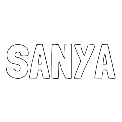 Online Created Coloring Page - SANYA Coloring Page