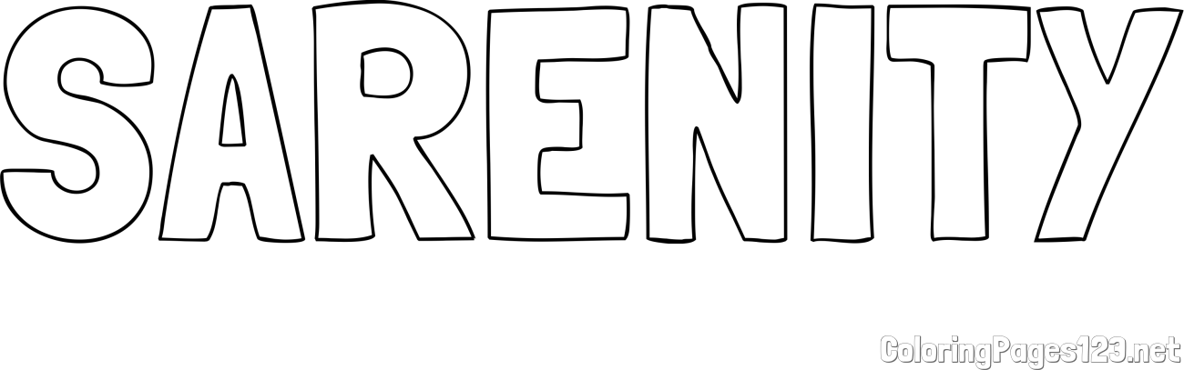 SARENITY Coloring Page