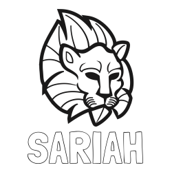 Online Created Coloring Page - SARIAH Coloring Page and Abstract Lion Face Coloring Page