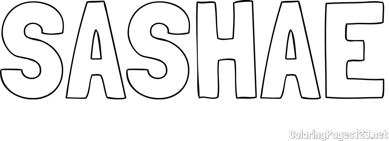 SASHAE Coloring Page