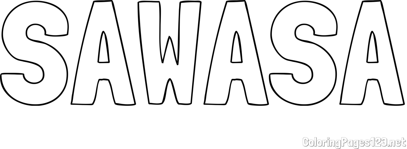 SAWASA Coloring Page