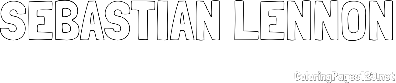SEBASTIAN LENNON Coloring Page