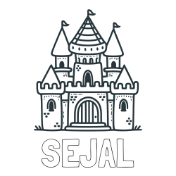 Online Created Coloring Page - SEJAL Coloring Page and Beautiful Castle Coloring Page for Kids
