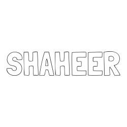 Online Created Coloring Page - SHAHEER Coloring Page