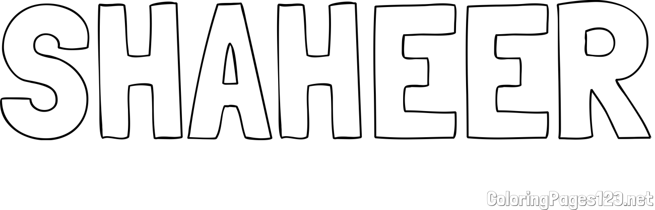 SHAHEER Coloring Page