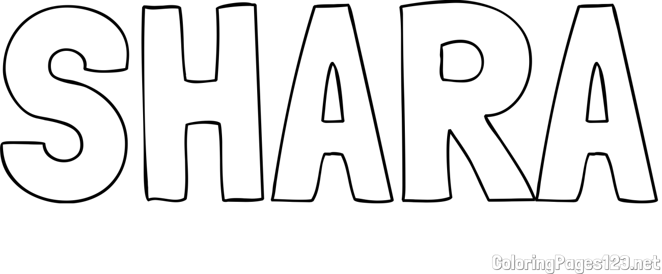 SHARA Coloring Page