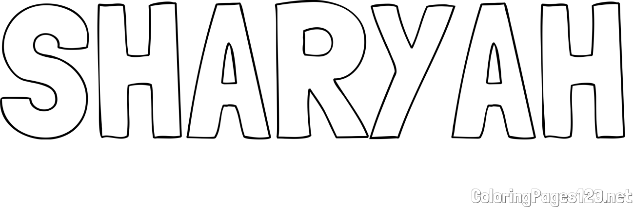 SHARYAH Coloring Page