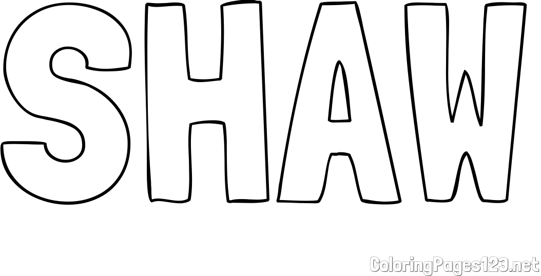 SHAW Coloring Page