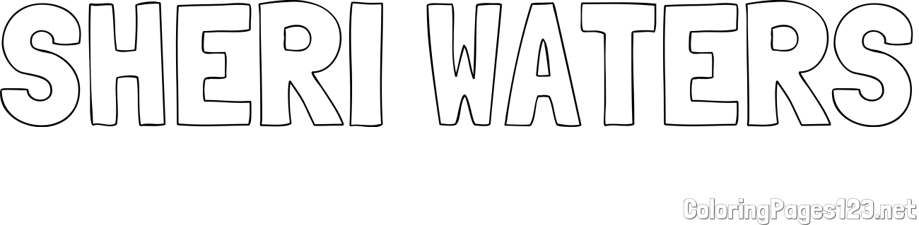 SHERI WATERS Coloring Page