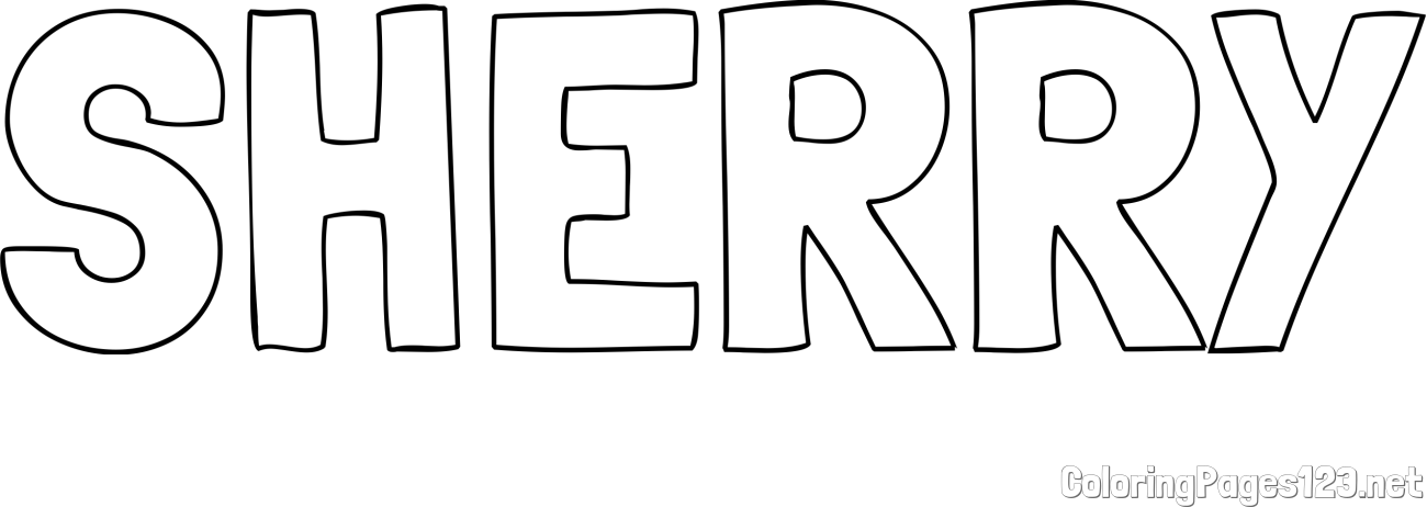 SHERRY Coloring Page