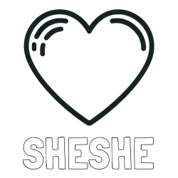 Online Created Coloring Page - SHESHE Coloring Page and Free Printable Coloring Page of a Heart