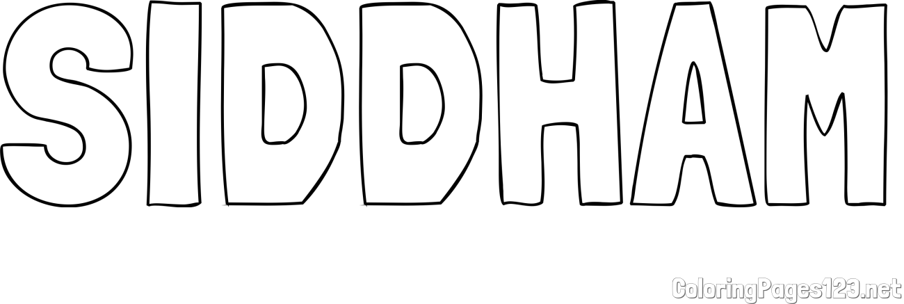 SIDDHAM Coloring Page