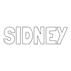Online Created Coloring Page - SIDNEY Coloring Page