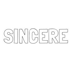 Online Created Coloring Page - SINCERE Coloring Page