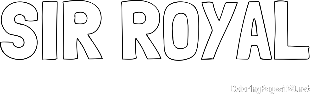 SIR ROYAL Coloring Page
