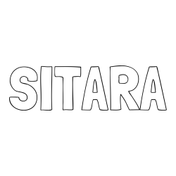 Online Created Coloring Page - SITARA Coloring Page