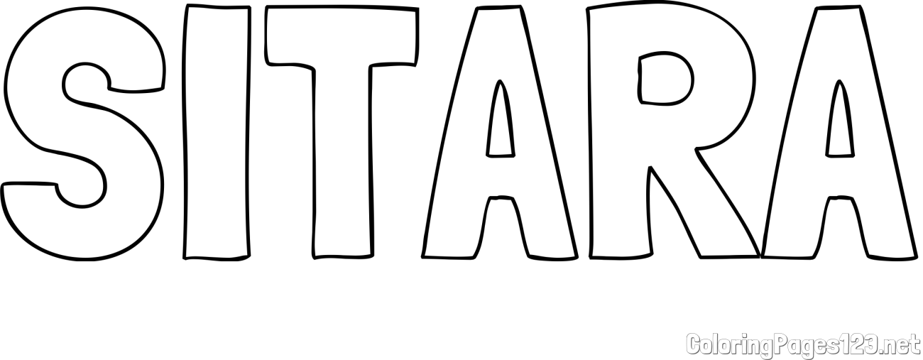 SITARA Coloring Page