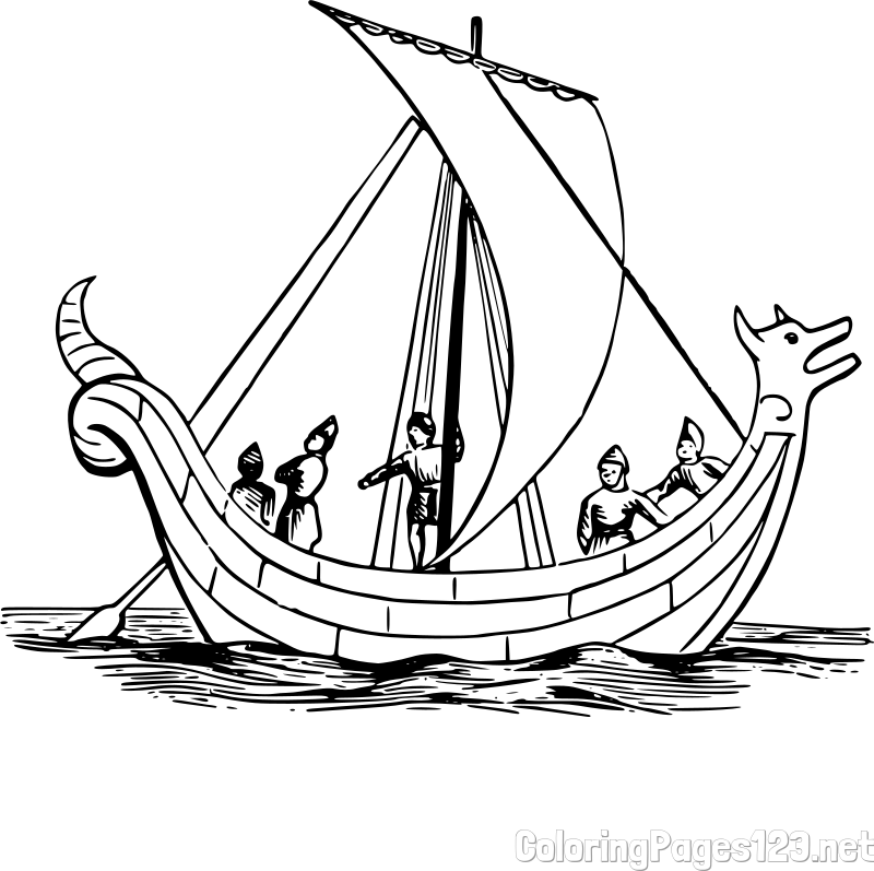Small Sailboat Coloring Page