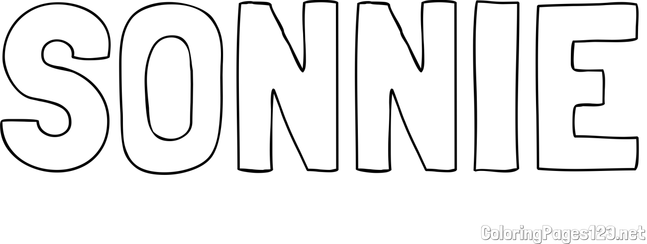 SONNIE Coloring Page