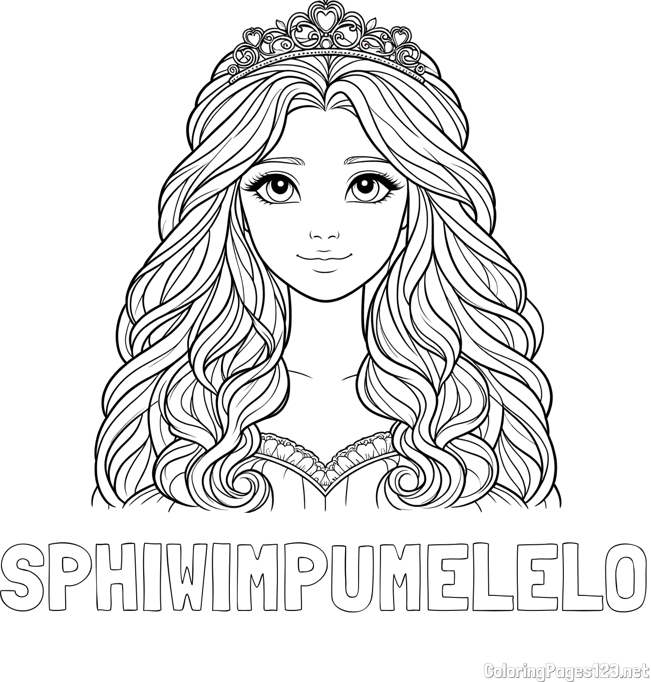 SPHIWIMPUMELELO Coloring Page and Princess Coloring Page