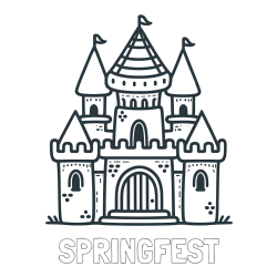 Online Created Coloring Page - SPRINGFEST Coloring Page and Beautiful Castle Coloring Page for Kids