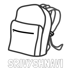 Online Created Coloring Page - SRIVYSHNAVI Coloring Page and School Backpack Coloring Page