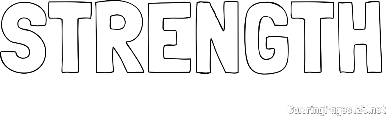 STRENGTH Coloring Page