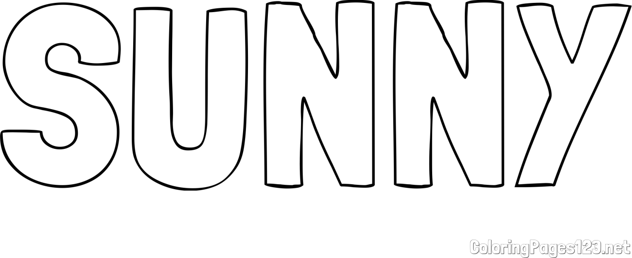 SUNNY Coloring Page