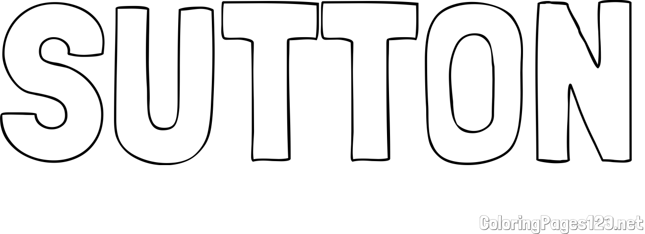 SUTTON Coloring Page