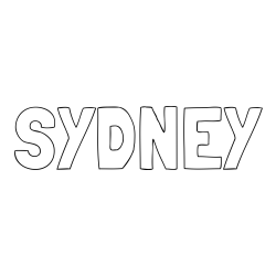 Online Created Coloring Page - SYDNEY Coloring Page