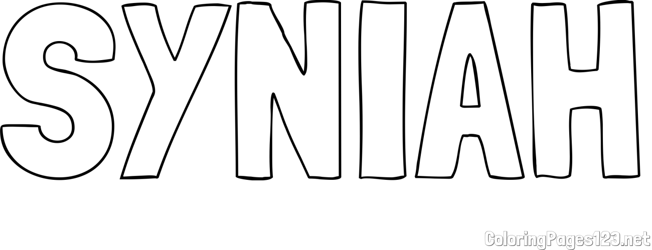 SYNIAH Coloring Page