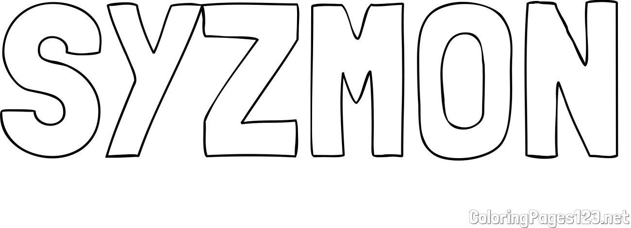 SYZMON Coloring Page