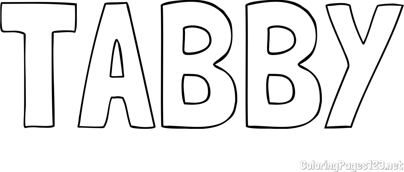 TABBY Coloring Page