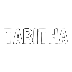 Online Created Coloring Page - TABITHA Coloring Page