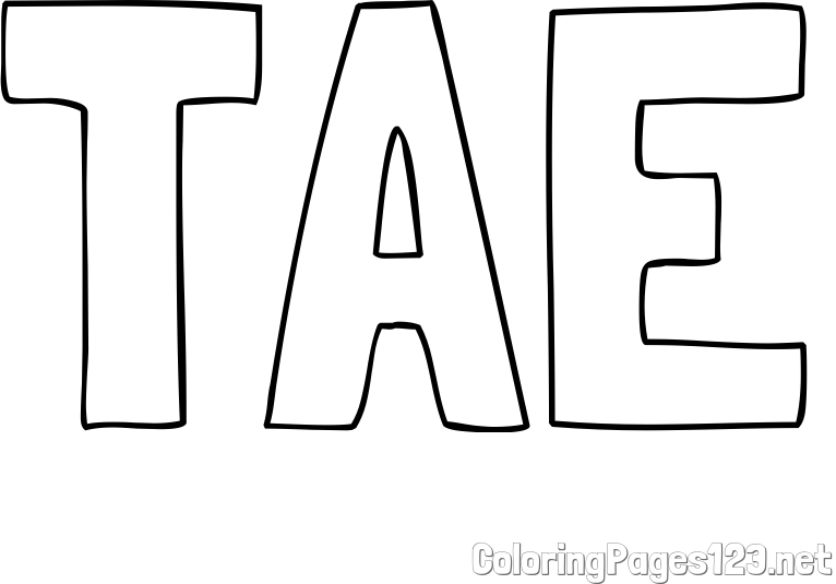 TAE Coloring Page