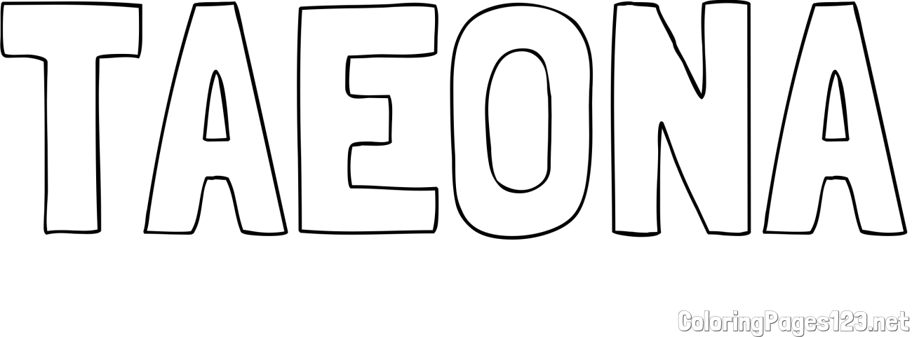 TAEONA Coloring Page