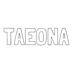 Online Created Coloring Page - TAEONA Coloring Page