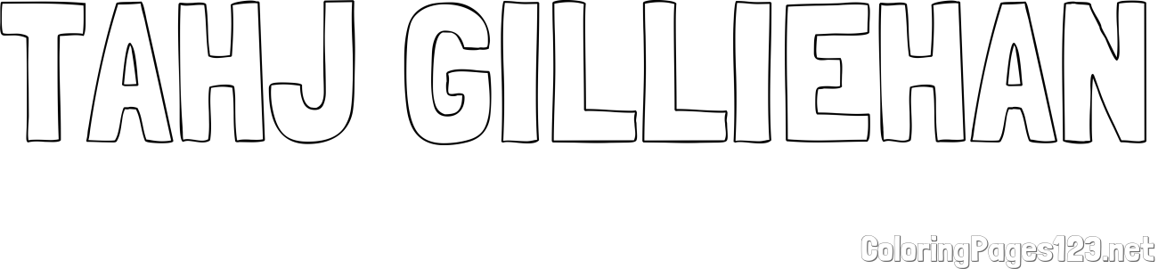 TAHJ GILLIEHAN Coloring Page