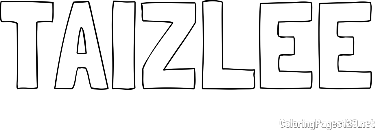 TAIZLEE Coloring Page