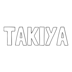 Online Created Coloring Page - TAKIYA Coloring Page
